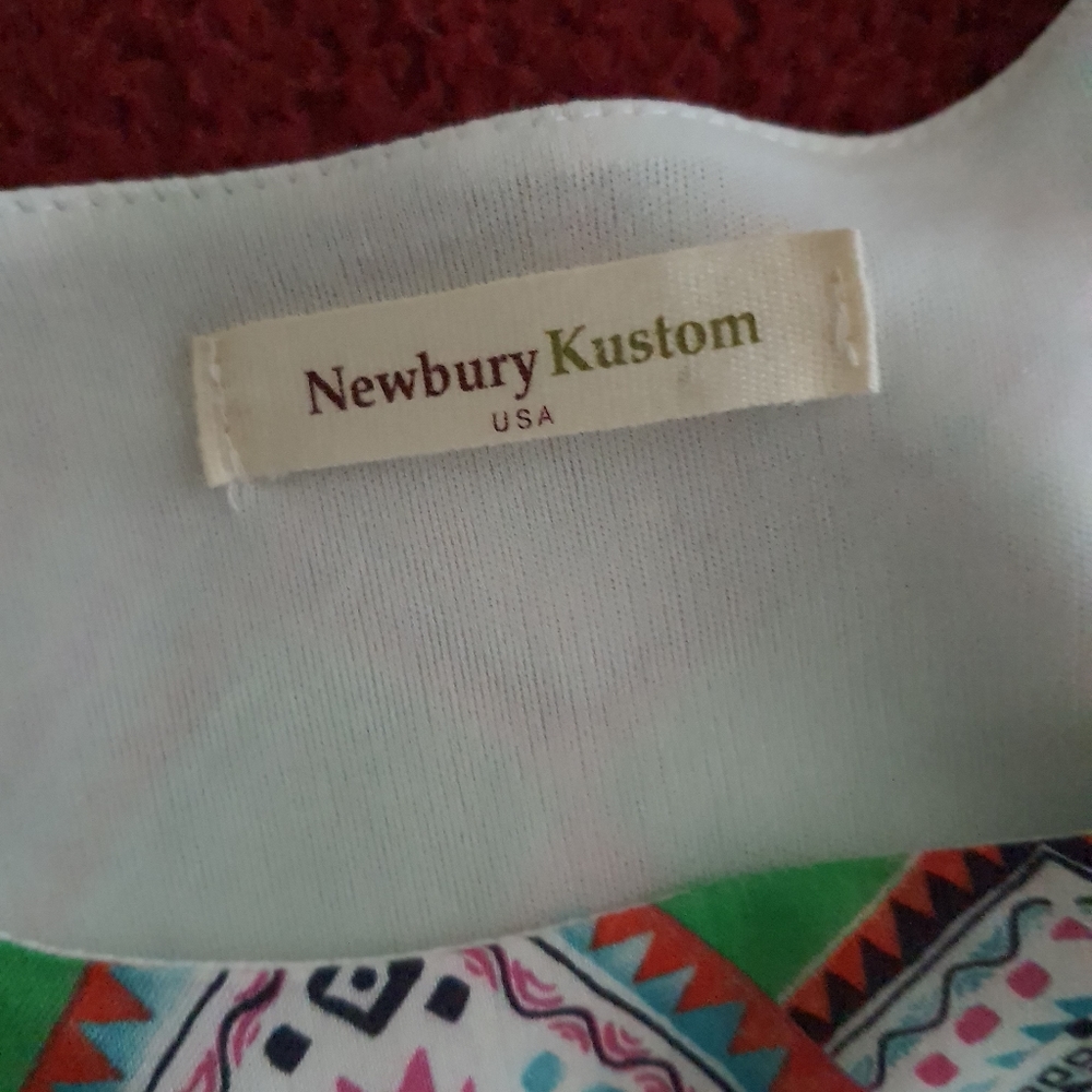 Women's Newbury Kustom Pattern Slip Dress Small - Picture 5 of 6